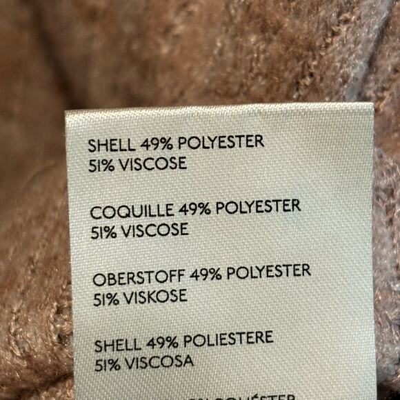 Anthro Maeve Oatmeal Ribbed Cowl Neck Sweater - size Large - Picture 6 of 7